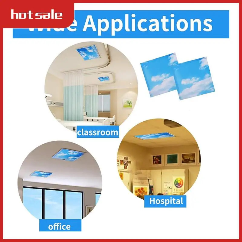 

A50M-4Pcs Fluorescent Light Covers Light Covers For Ceiling Lights For Classroom, Office, Hospitals, Home Blue