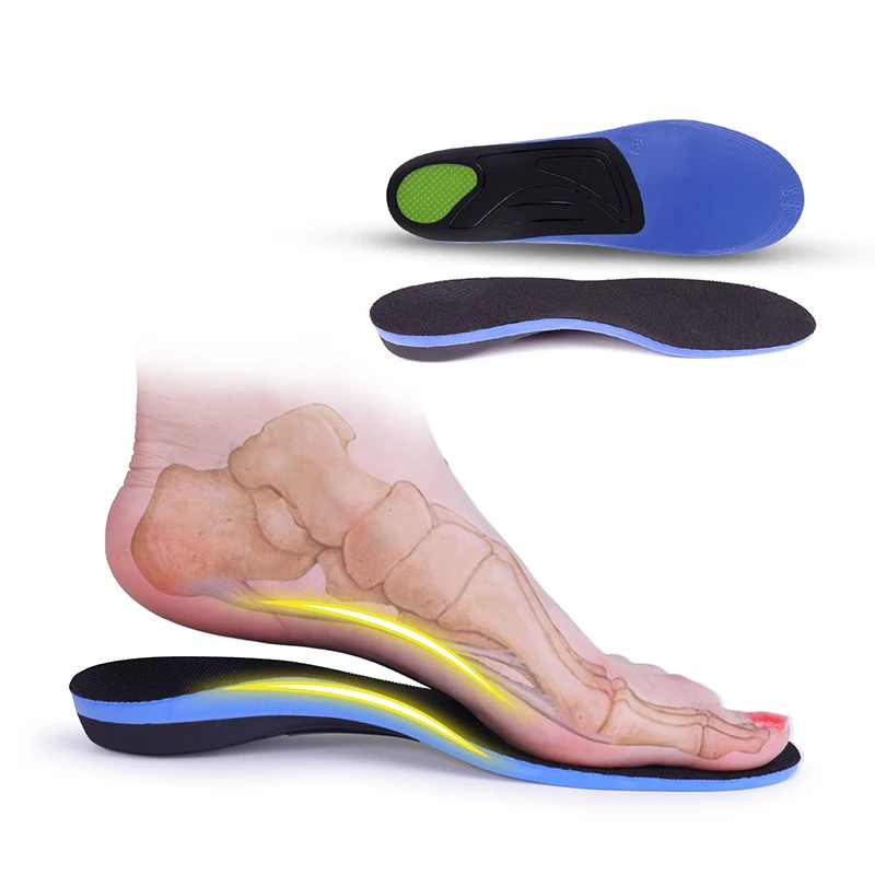 Dr-Designed Flat Feet Insoles - Shock Absorbing Arch Support for Athletic/Work Shoes | Anti-Slip & Moisture-Wicking Design