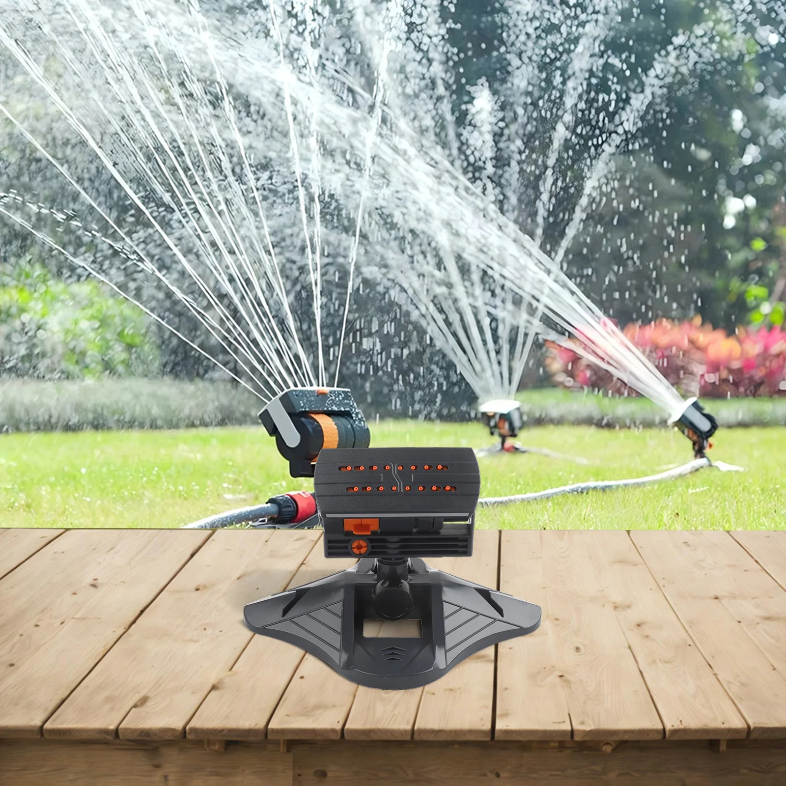 

Yard Care Garden Watering 16-Hole Sprinkler Even Water Distribution Tool Outdoor Sprinkler Customizable Spray Range