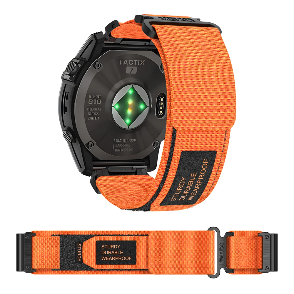 22mm 26mm Nylon woven canvas strap suitable for Garmin Forerunner 935 945 955 965 Fenix 7 7X 6 6X 5 5X watch two-part sports