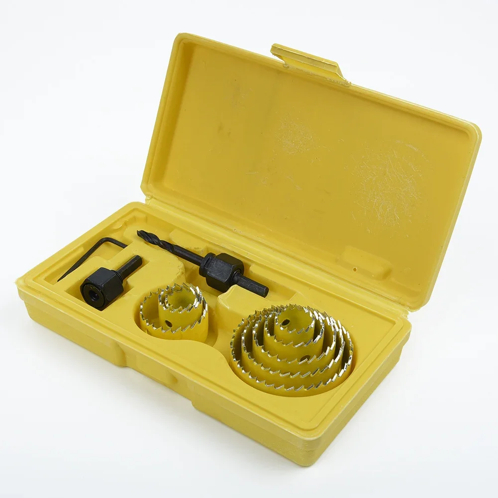 

Sheet Drill Cutting Gadget Pack Working 19-64mm Carbon Steel Hole Saws Wood Metal Tool 11Pcs Parts New Quality