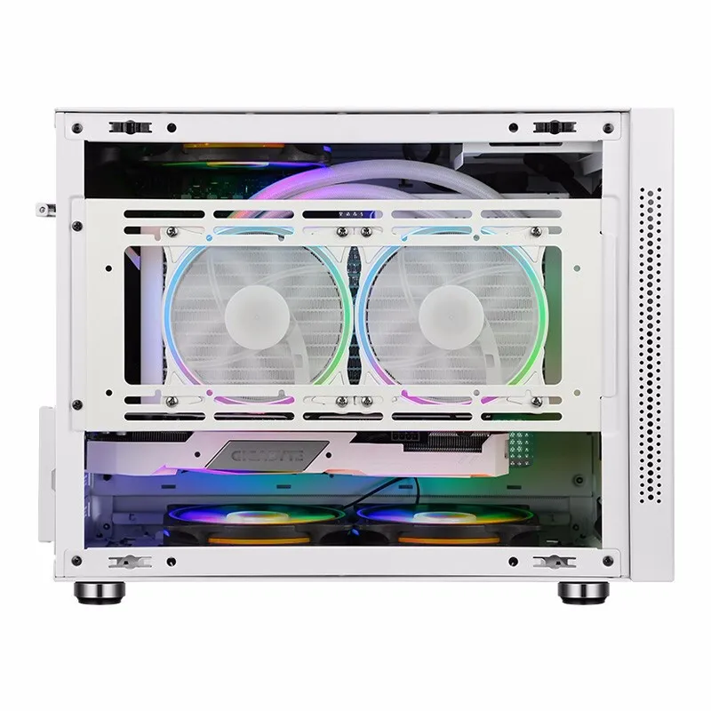 Imagem -03 - Sama Im01computer Case Gaming pc Chassis para M-atx Itx Mainboard Suporte Atx Sfx Power 120 240 mm Refrigerador Radiador Branco