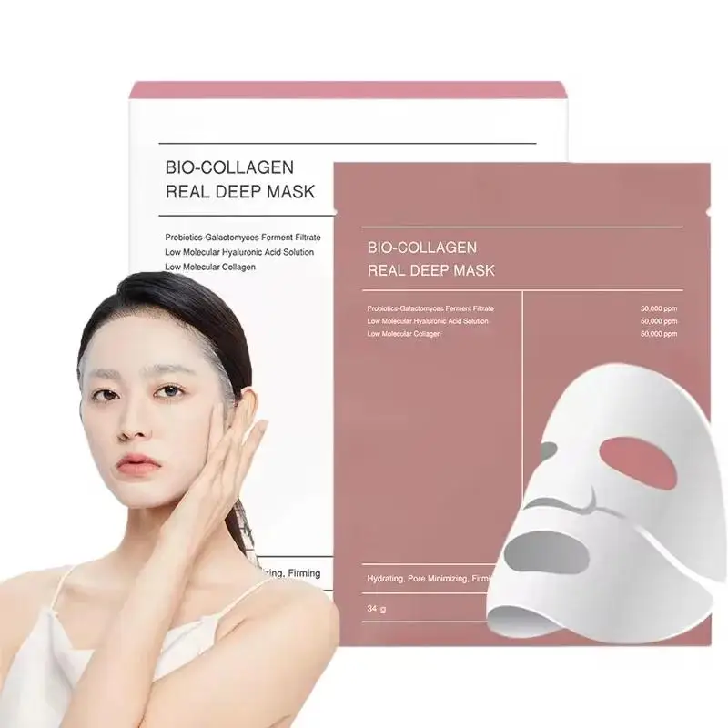 4pcs BIO-COLLAGENREAL DEEP MASK Deep Nourishing Mask Hydrating Overnight Hydrogel Mask Pore Minimizing Repair Skincare