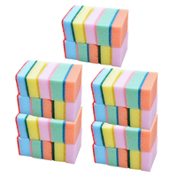 50 Pcs Cleaning Sponge Kitchen Scrubber Decontamination Brush Sponge Scouring Pad Household Merchandise Durable