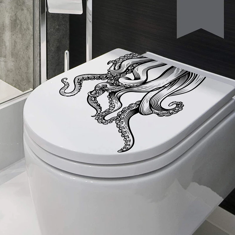 T739#Octopus Tentacles Wall Stickers Bathroom Toilet Decoration Home Decoration Decals Beautify Self-adhesive Murals