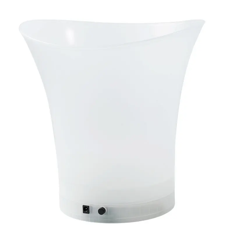 Transparent acrylic plastic drop-resistant glowing ice buckets, champagne red beer buckets, ice cube beverage cocktail buckets