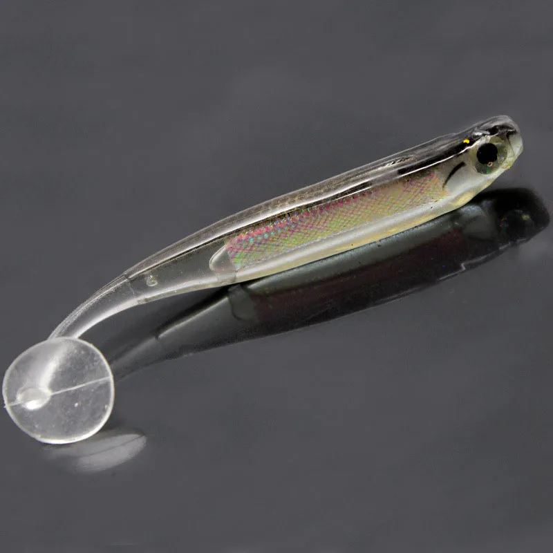 2 teile/los 7 cm/9 cm 2g/5g Wobbler Angeln Locken Regenbogen Shiner Köder T schwanz Bionic Weiche Silikon Künstliche Realistische Angelgerät