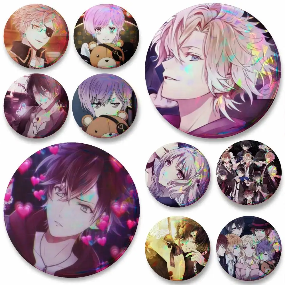 Anime Game DIABOLIK LOVERS Badge Tinplate Meme Round Brooch For Hat Bag Creative Lapel Jewelry Accessories Gifts