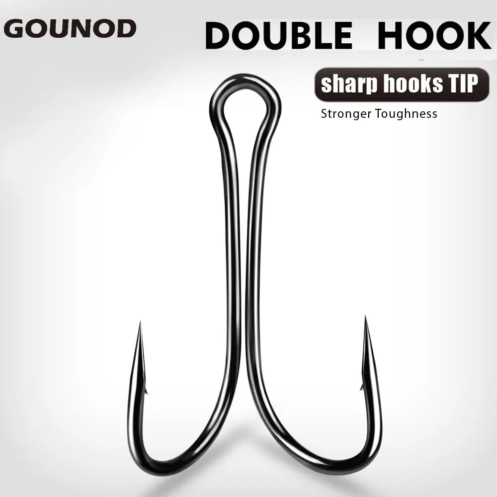 

Double Hook Barbed Anchor Hooks Fishing Luya Claw Hooks Fishing Gear 50 pcs/pack