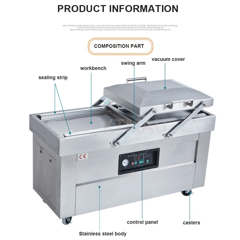 DZ-500A/2SB CE Certified Double Chamber Vacuum Sealing Machine 2 Chamber Vacuum Packing Maker Industrial Vacuum Manufacturer