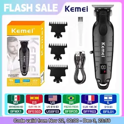 Kemei KM-2293 Salon Level Powder Metallurgical Blade Electric Scissors Hair Clipper 1200 mAh Lithium Battery Hair Trimmers