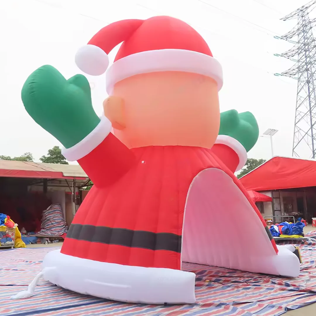 ซานตาคลอสเป่าลมขนาดยักษ์ ซานตาคลอส นักบุญนิค ตกแต่งคริสต์มาสสำหรับงานปาร์ตี้ ห้างสรรพสินค้า ลานบ้าน งานเฉลิมฉลอง ตกแต่งขบวนพาเหรด