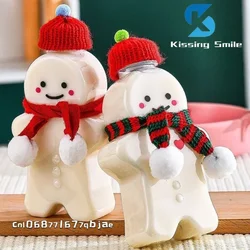 5/10Pcs 진저 브레드 병 눈사람 밀크 티 항아리 크리스마스 파티 귀여운 장식 주스 캔디 플라스틱 주전자 크리스마스 장식 어린이 선물