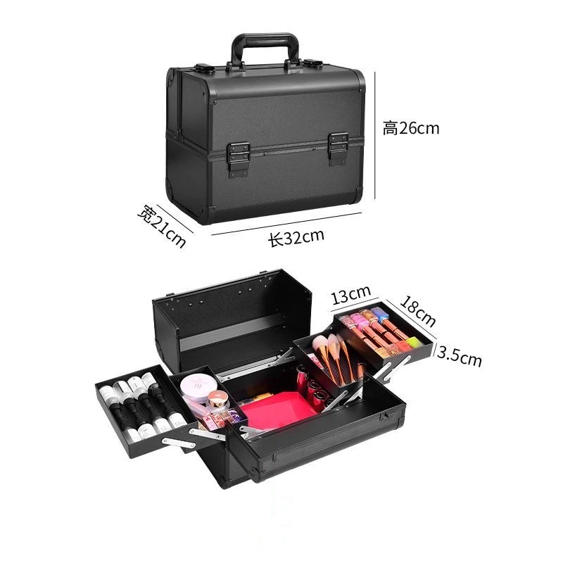 Large Capacity Fantasy Collection Makeup, Artists, Cosmetics Train, Tattoo Case Organizer, Travel Professional Luggage, Cosmetic