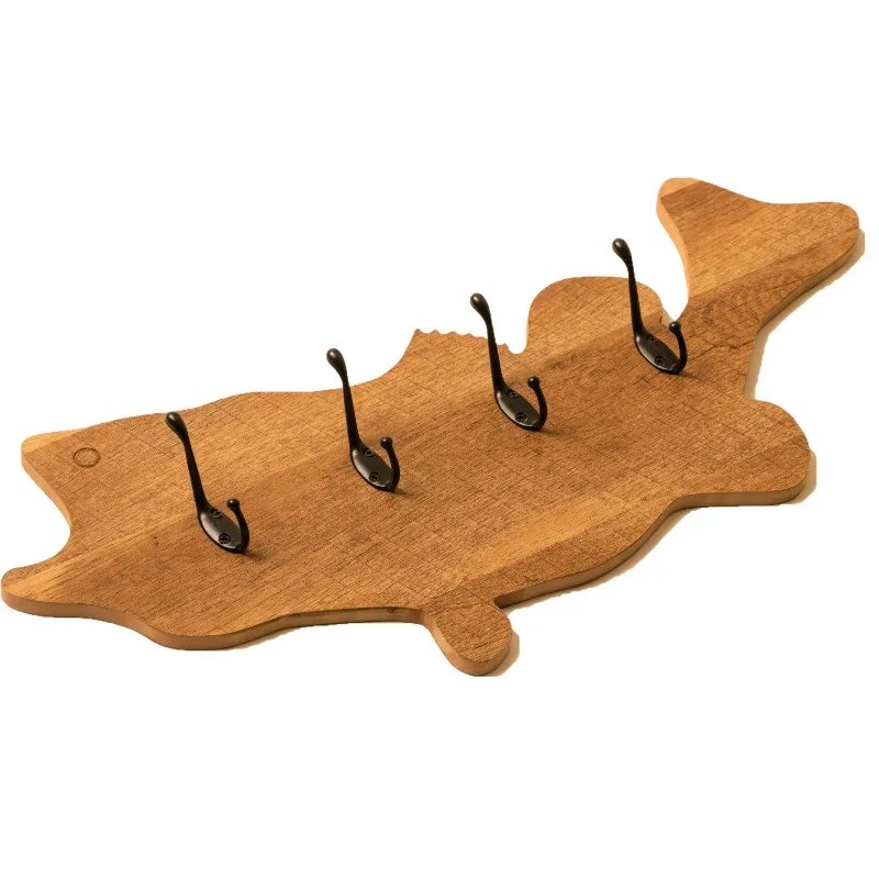 

Outdoors Bass Hanging Coat Rack,Wall Mounted Coat Rack , Brown