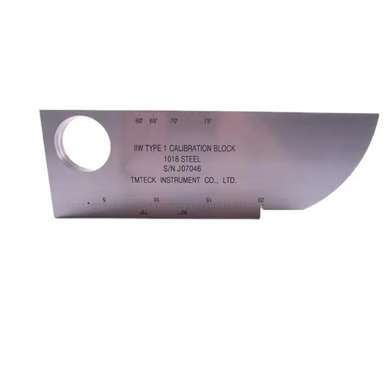 Blocco di calibrazione NDT IIW-Type 1 AWSD1.1/D1.1M-2015 Blocco di prova in acciaio inossidabile 304 per rilevatore di difetti ad ultrasuoni TIPO POLLICI