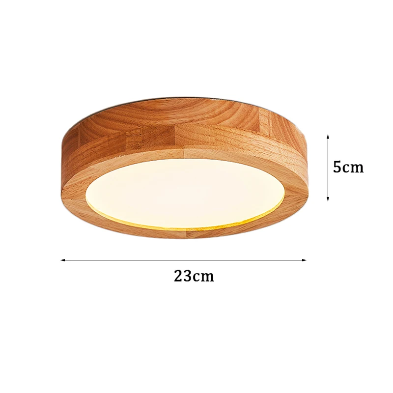 Simples Rodada LED Luzes De Teto, Lâmpada De Quarto, Lâmpada De Madeira, Nórdico, Corredor, Estudo, Cozinha, Jantar, Decoração De Casa