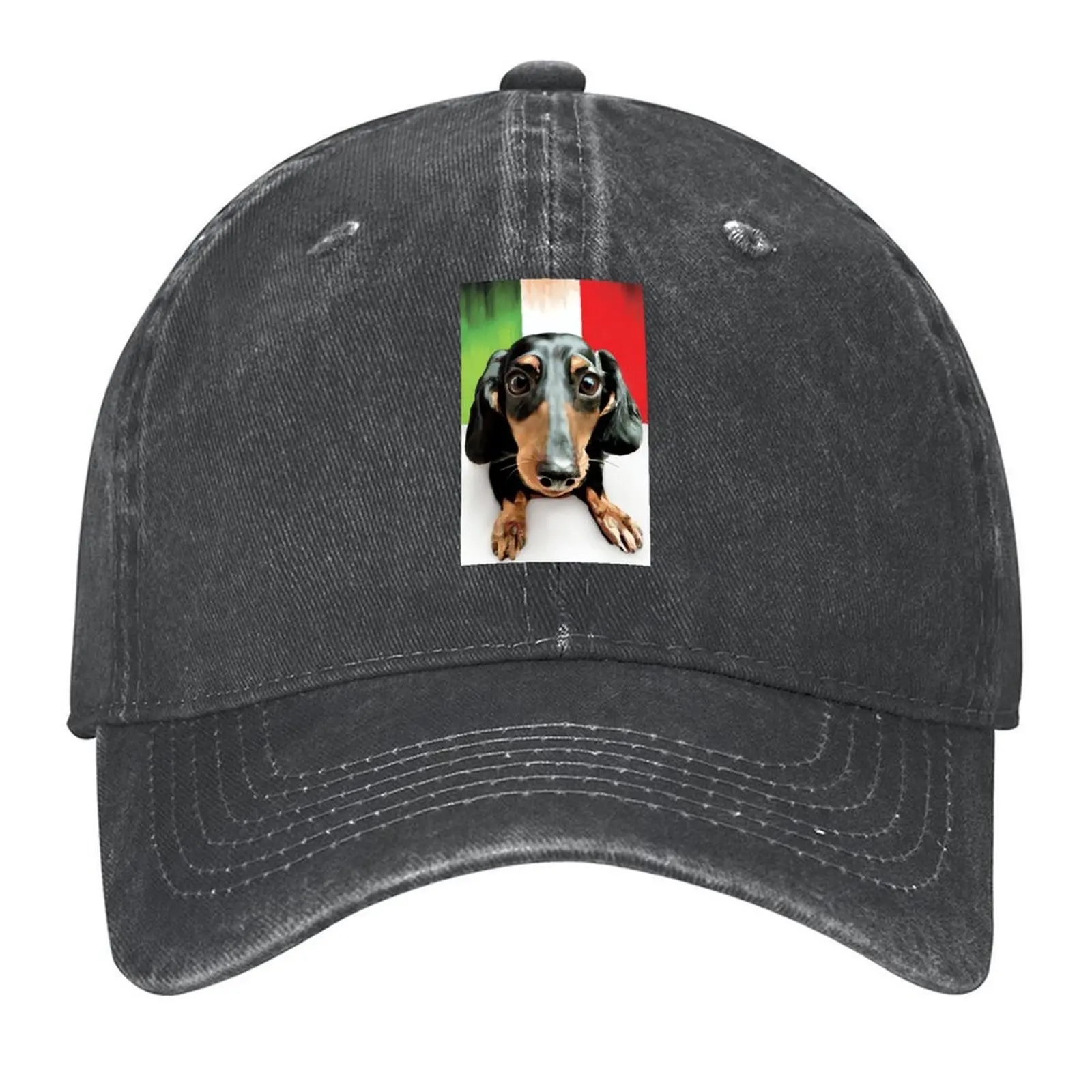 

Bella the Playful Dachshund - Pet Dog Commission 05 Baseball Cap Sunhat Golf western Hat Fishing cap Women Men's