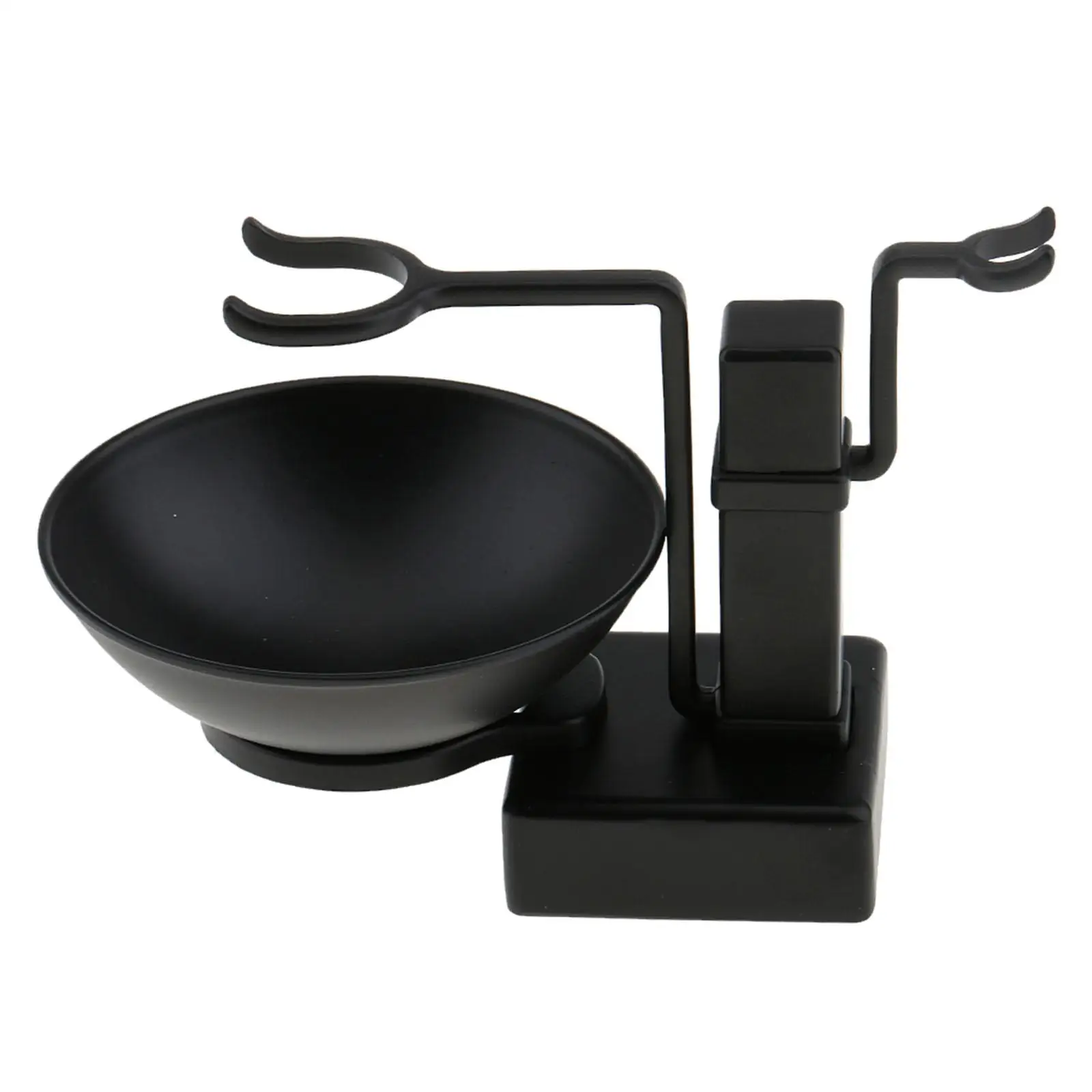 Set di tazze da barba con ciotola per pennello da barba in lega nera stile moda