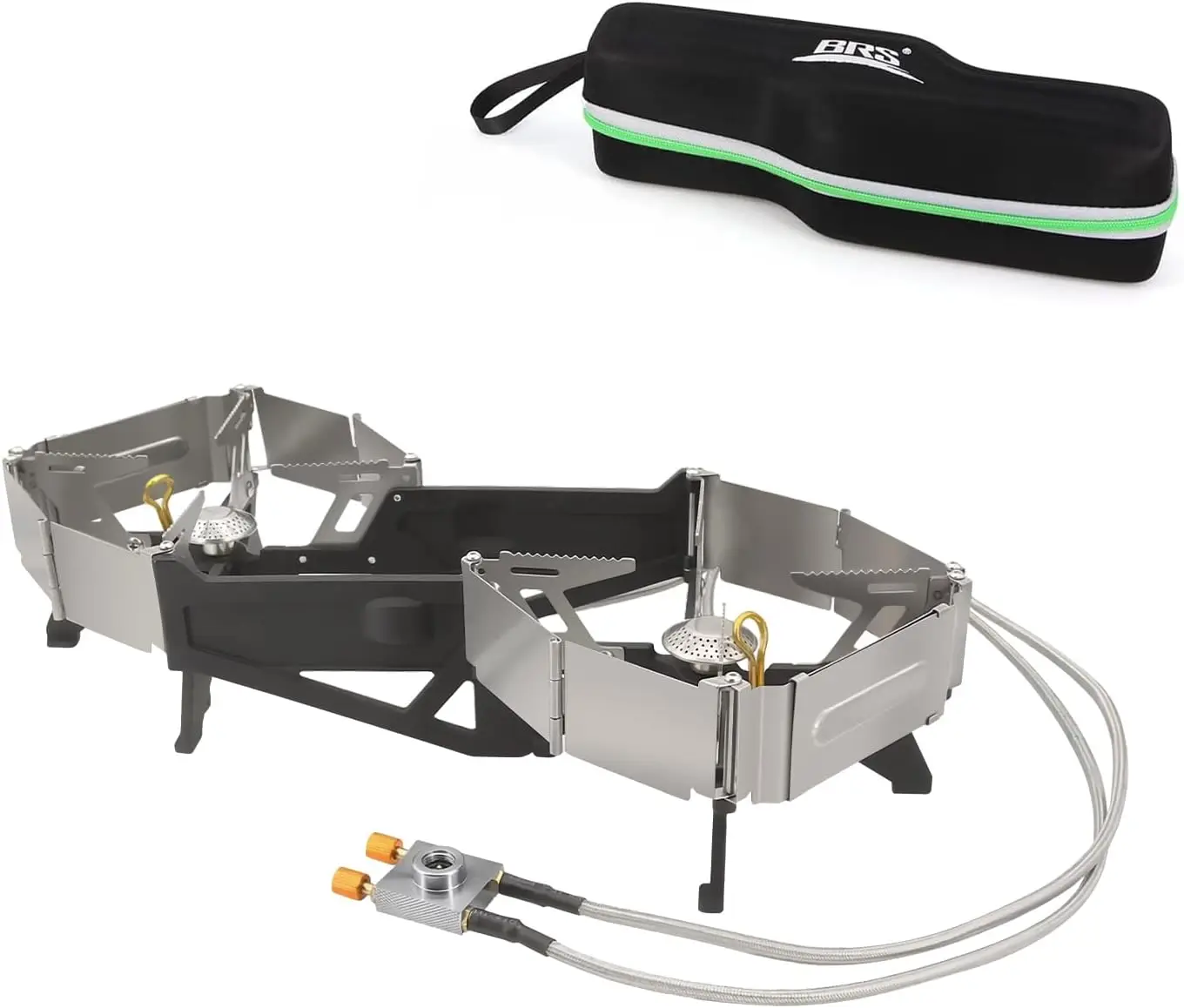 BRS-32 Portable Camping Stove, Foldable with Adjustable Control & Carry Case