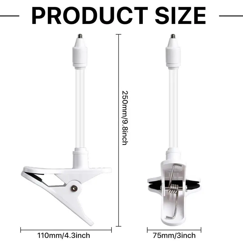 Protable Flexible Camera Clamp Mount Baby Monitor Camera Holder Stand Webcam Monitor Punch-free Bendable Bracket Base With Clip