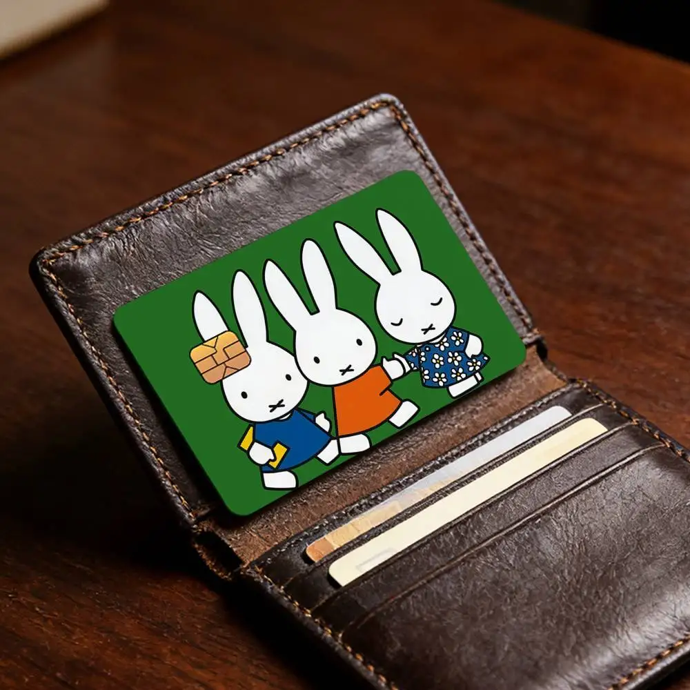 Cartoon-Hasenmotiv, süßes M-Miffy N-Nijntje-Design, exquisite Kartensticker für Debit-, Kredit- und Bankkarten, Schutzhülle, Geschenk für Schüler. – Detail 23