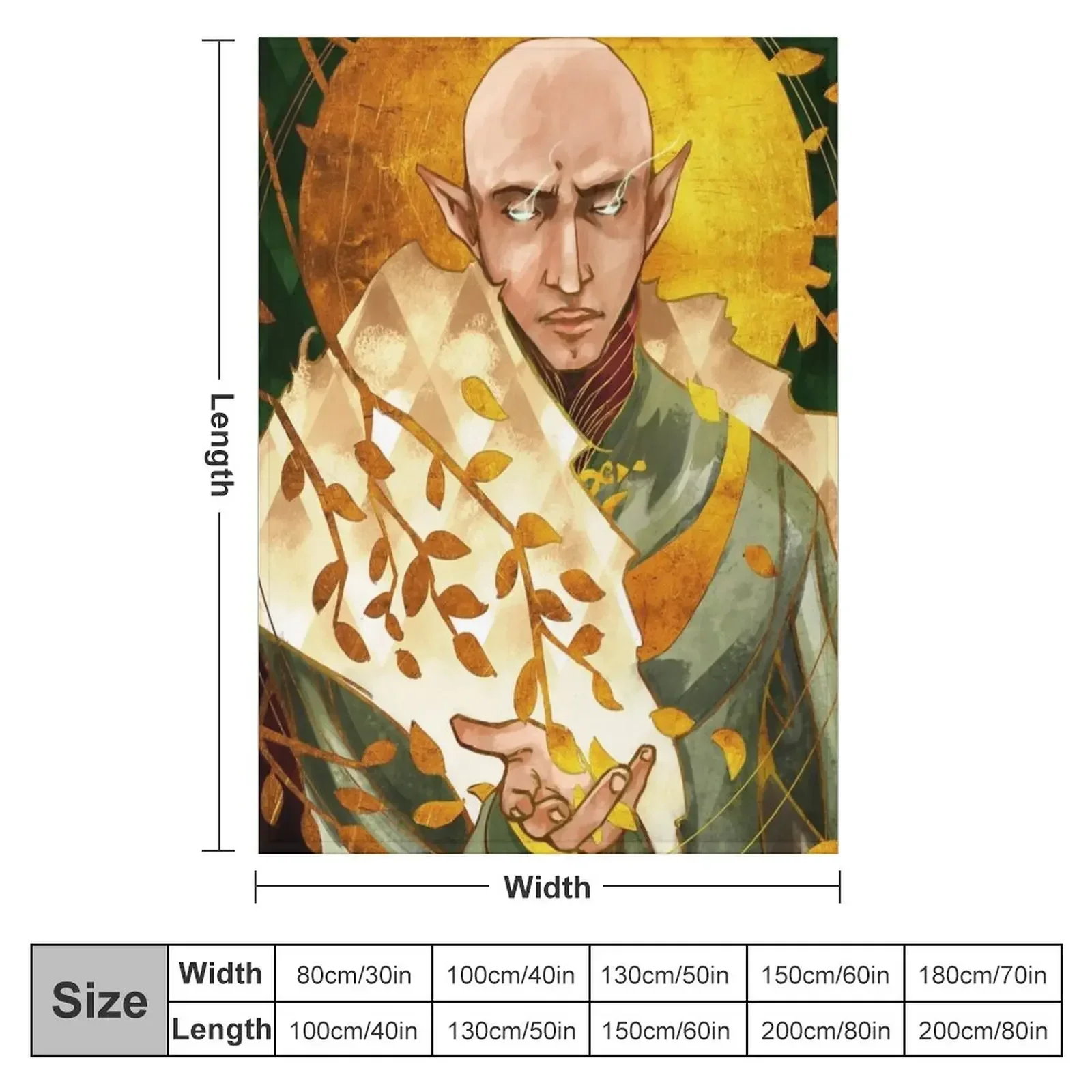 Solas from Dragon Age tarot card Throw Blanket Retros Moving Blankets