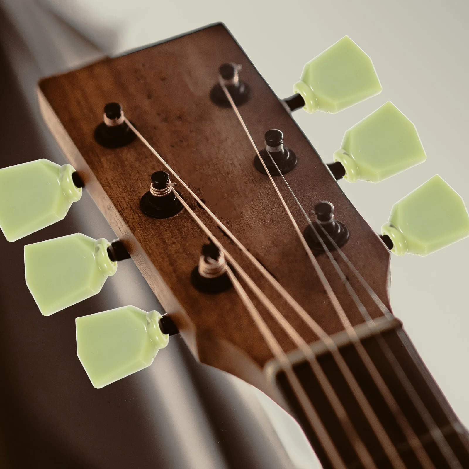 

6Sets Guitar Accessories Tuner Handles with Lock String Functions for Folk Acoustic Guitar Use Folk Tuner Handle