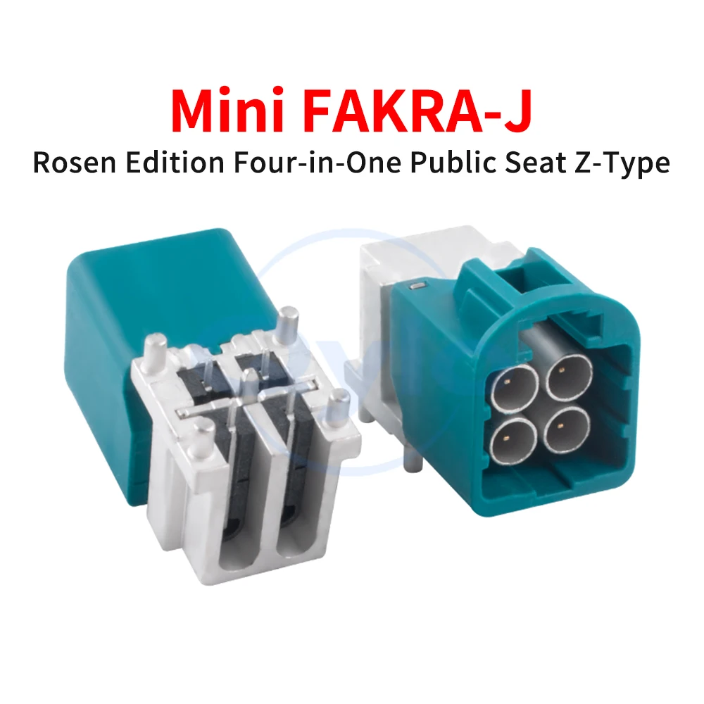 Rosen Automotive Board Connector MINI-FAKRA-J 4-in-1 HFM Angled Male Receptacle Horizontal (1 pcs)