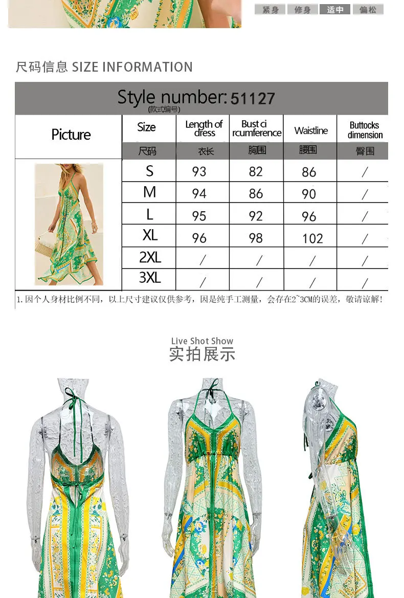 2025 Women's Summer V-neck Halter Bohemian Floral Long Dress,Women Clothing,Sexy Dress Women,Sundress,Beach Dresses