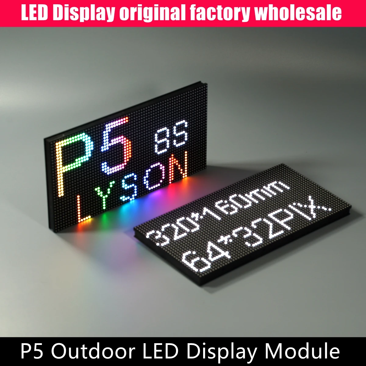 P5 Zewnętrzny moduł pełnokolorowego wyświetlacza wideo SMD 320 * 160 mm 64 * 32 pikseli Panel RGB MRV208 HD-R708 HD-R712 Kompatybilny