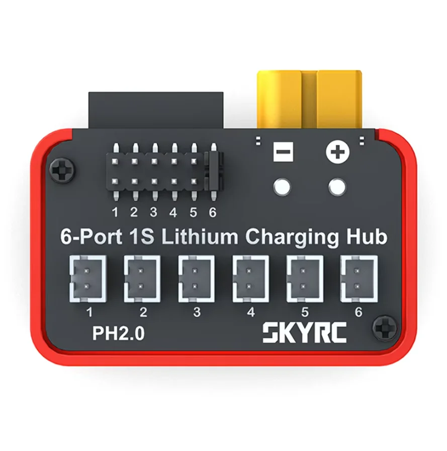 SKYRC OSH 6-Port PH2.0 / BT2.0 1S LiPo LiFe Li-ion LiHV Battery Charging Hub Adapter Plate Support B6neo B6ACneo B6neo+ B6neo 2