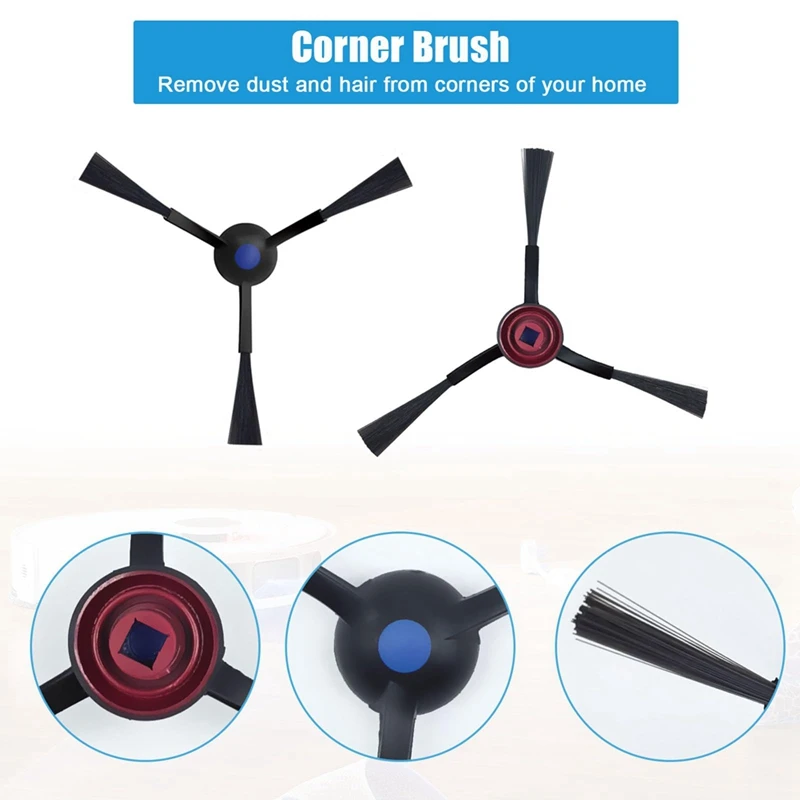 إكسسوارات قطع غيار مكنسة كهربائية لـ ECOVACS DEEBOT T30 Pro ، مناديل روبوت ، ملحقات فرشاة جانبية