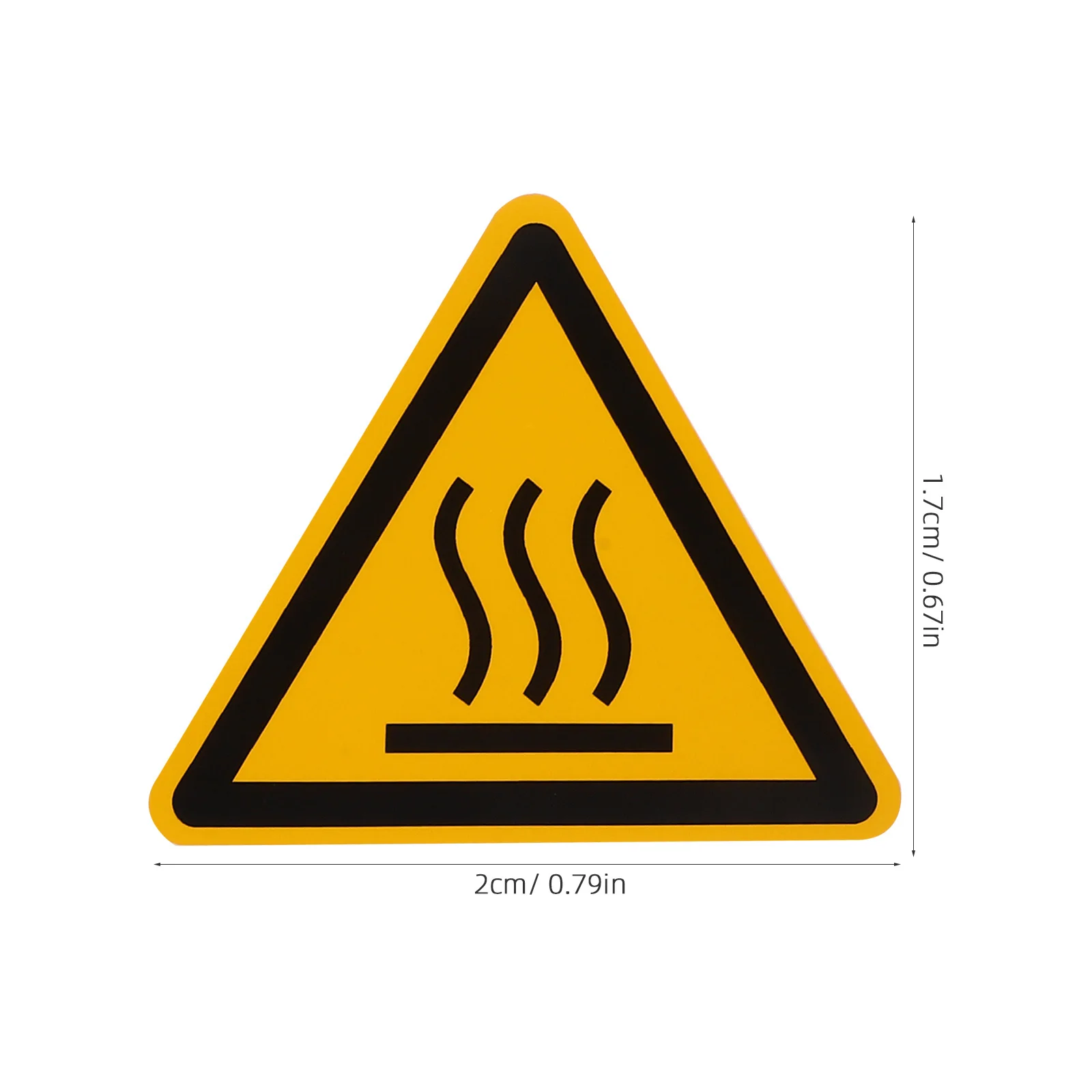 2 Sheets High Temperature Warning Stickers Do Not Touch Hot Surface Safety Caution Signs Warning Scald Stickers for Equipment