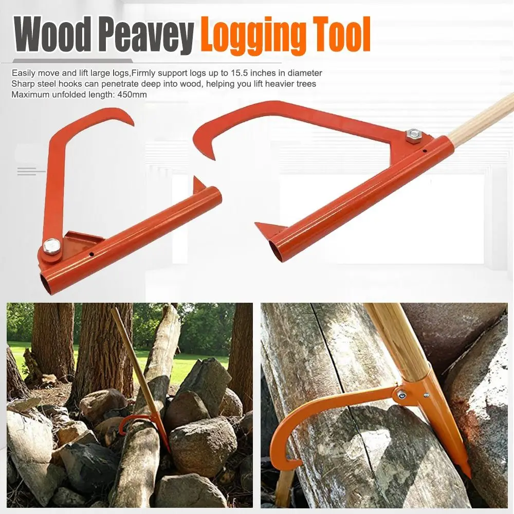

Rustproof Log Splitter Tool Steel Construction Portable Design Wood Puller Heavy Duty Timber Handling Log Puller Home Garden