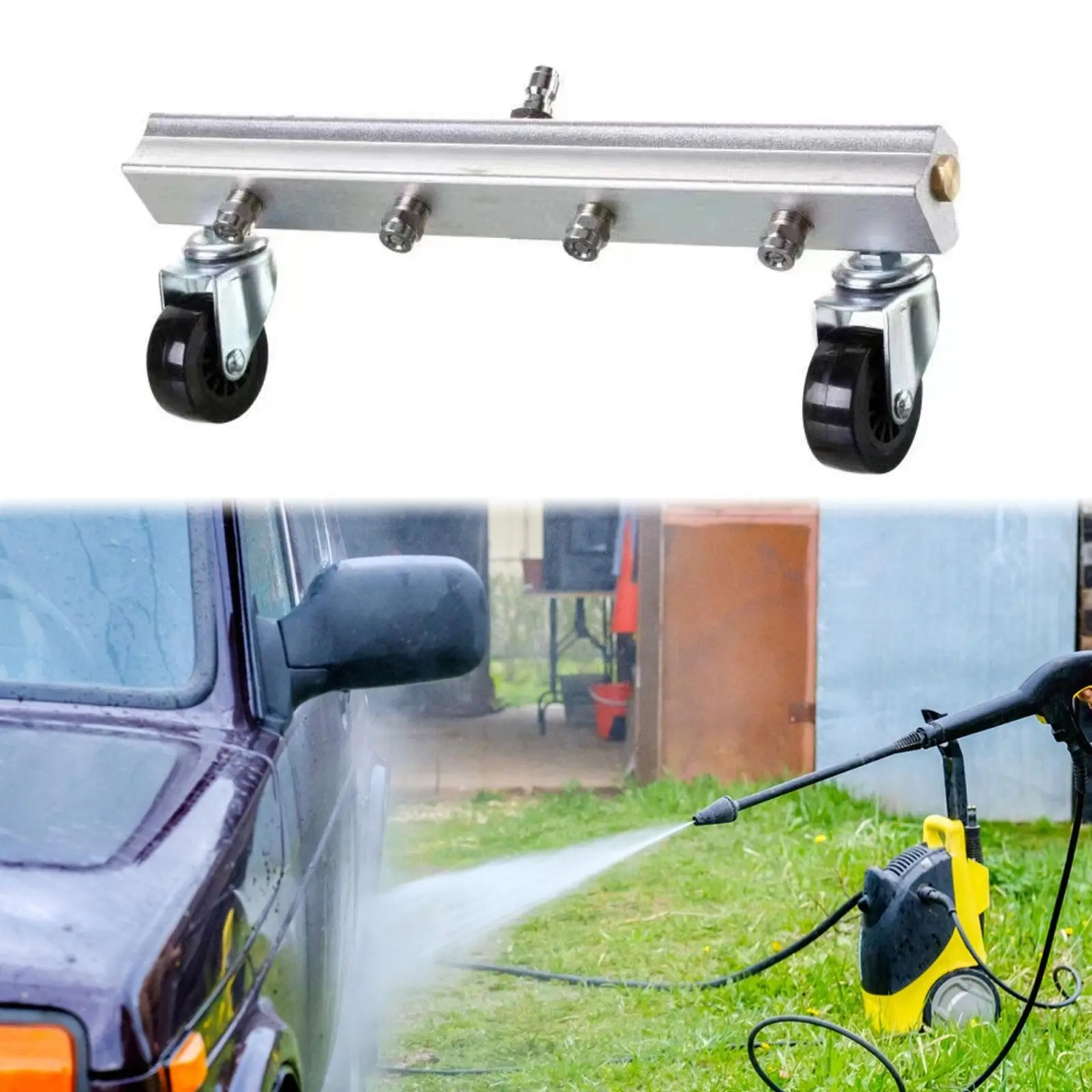 High Pressure Washer Water Broom Car Chassis Washer Accessory for Washing Machine Versatile Patios Undercarriage Cleaner