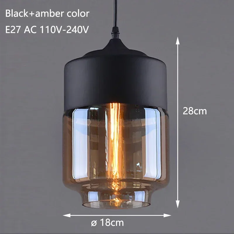 

loft hanging Nordic Modern Glass Pendant Lamp Fixtures E27 E26 LED Pendant lights for Kitchen Restaurant Bar living room bedroom