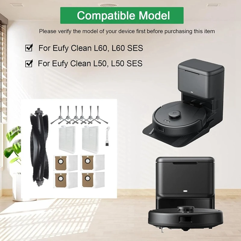 For Eufy Clean L60, L60 SES, L50, L50 SES Vacuum Cleaner Spare Parts HEPA Filter Mop Cloth Side / Main Brush Accessories