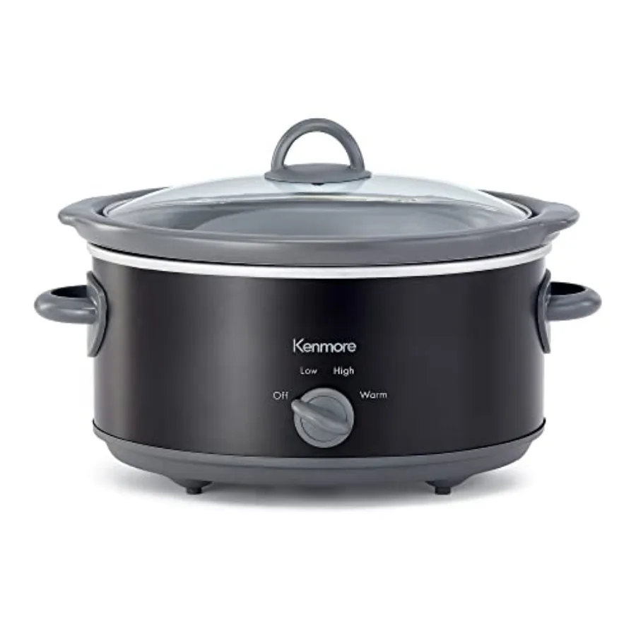

5 Quart Slow Cooker with Programmable Digital Controls for Family Meals Large Capacity Dishwasher-Safe Stoneware Ideal for Warm