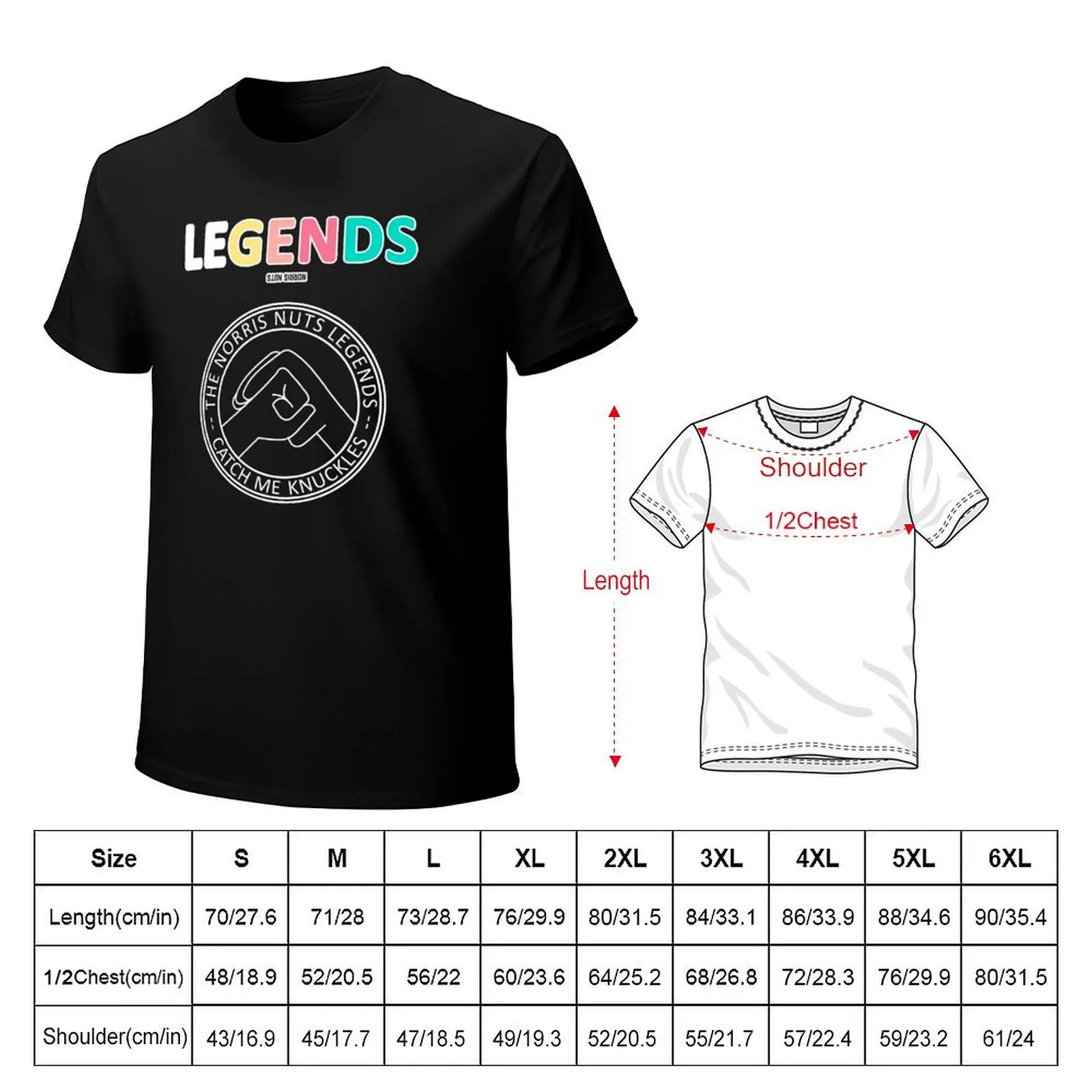 Norris Nuts Legends - Catch Me Knuckles T-Shirt plus sizes anime stuff sports fans t shirts men