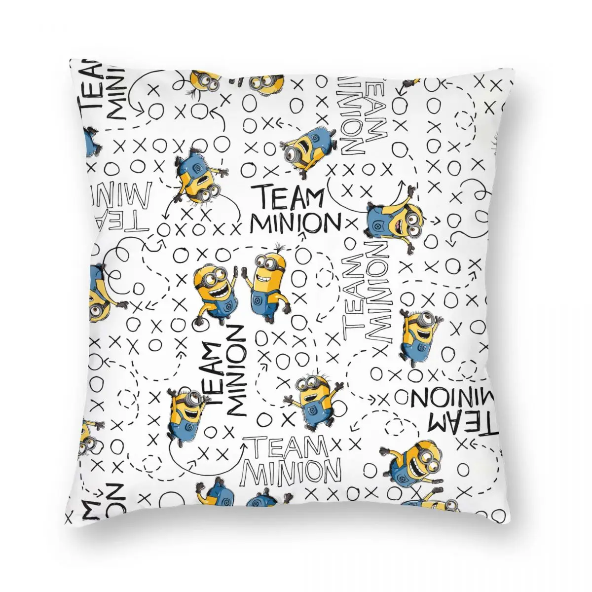 S-Minions Team Cartoon Banana Pillowcase Printed Polyester Cushion Cover Gift Throw Pillow Case Cover Bedroom Wholesale 40X40cm