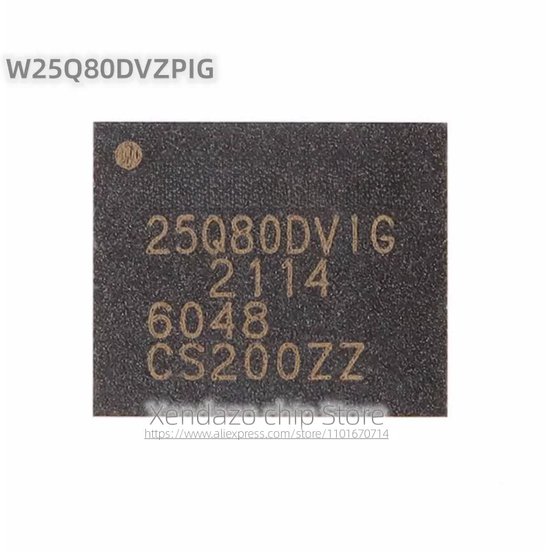 5pcs/lot W25Q80DVZPIG 25Q80DVIG WSON-8 package Original genuine 3V 8M-bit Memory chip