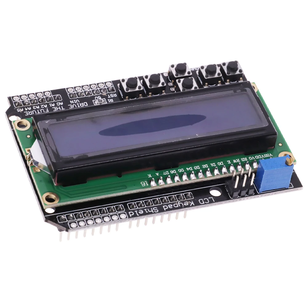 Imagem -05 - Placa de Expansão de Entrada e Saída para Arduino Raspberry pi Uno Mega 1602 Escudo de Teclado Lcd de 2560 Caracteres