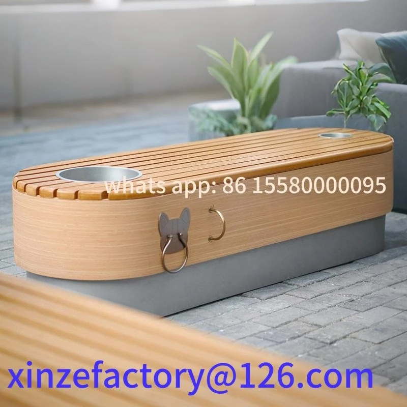Customizable Outdoor Stainless Steel Flower Box Seat Combination Bench Garden Park Leisure Bench