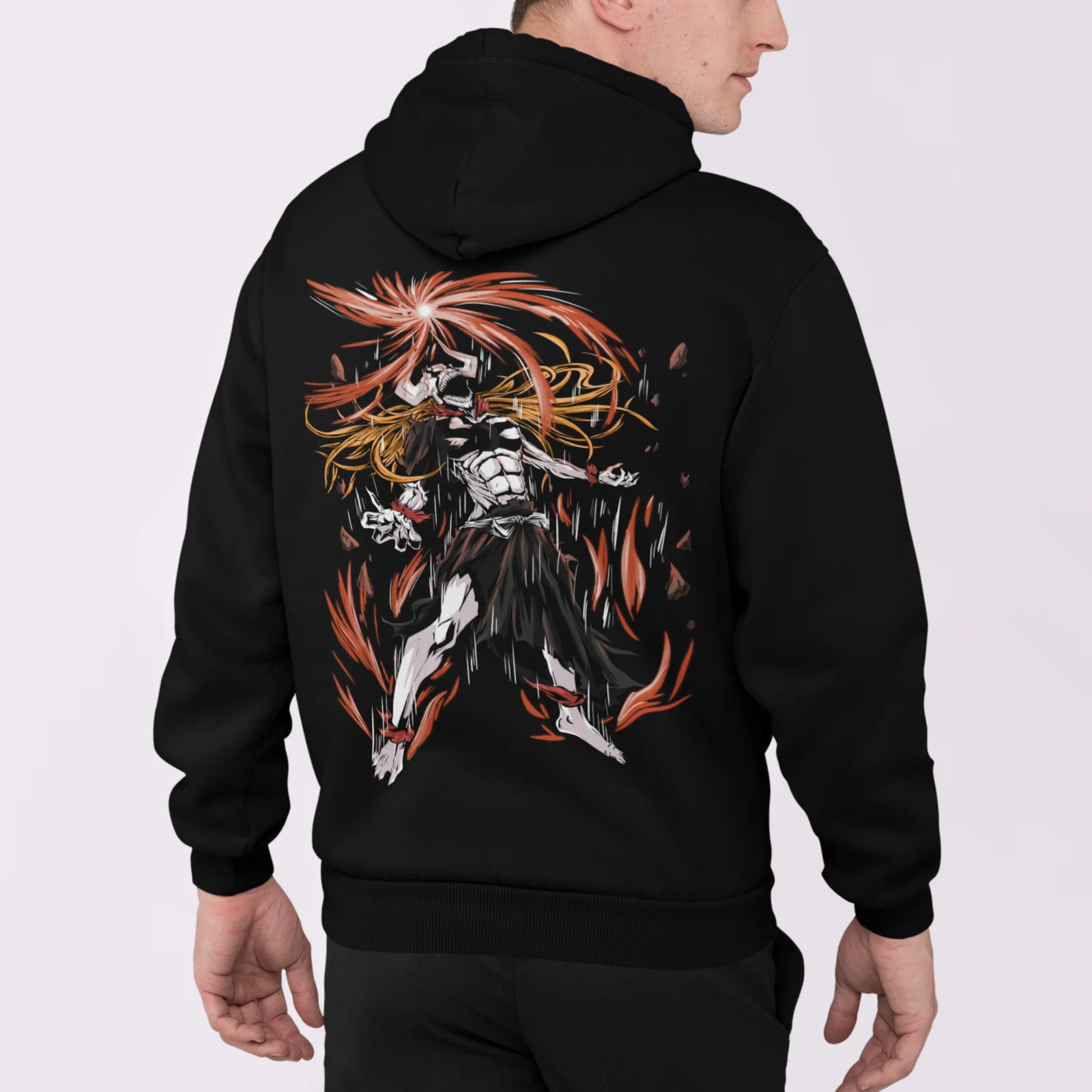 Bleach Ichigo Kurosaki Hoodie Manga Strip Horror Anime Gift Hoddie Tee All Size