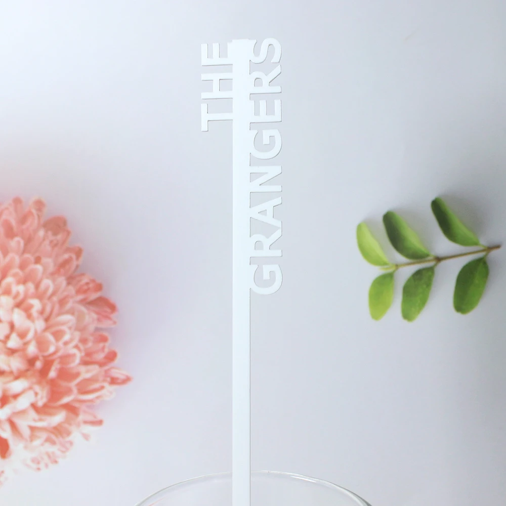 30/50/100Pcs Personalized Acrylic Stirrers Custom Lasercut Drink Stirrers Invials Drinks Wedding Stirrers Cocktail Toppers