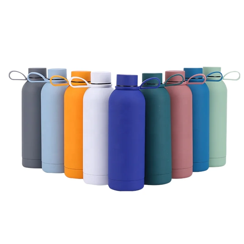 

Custom Color Insulated Water Bottle Stainless Steel 304 Travel Sport And Gym Metal Finger Belt Outdoor Activity