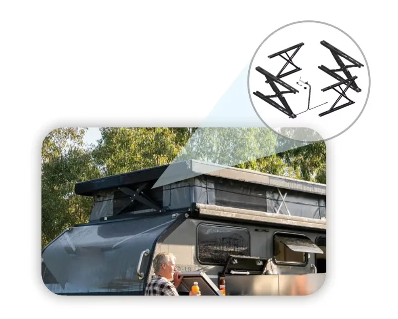 Reliable electric and manual roof lift systems for pop-up campers and RVs