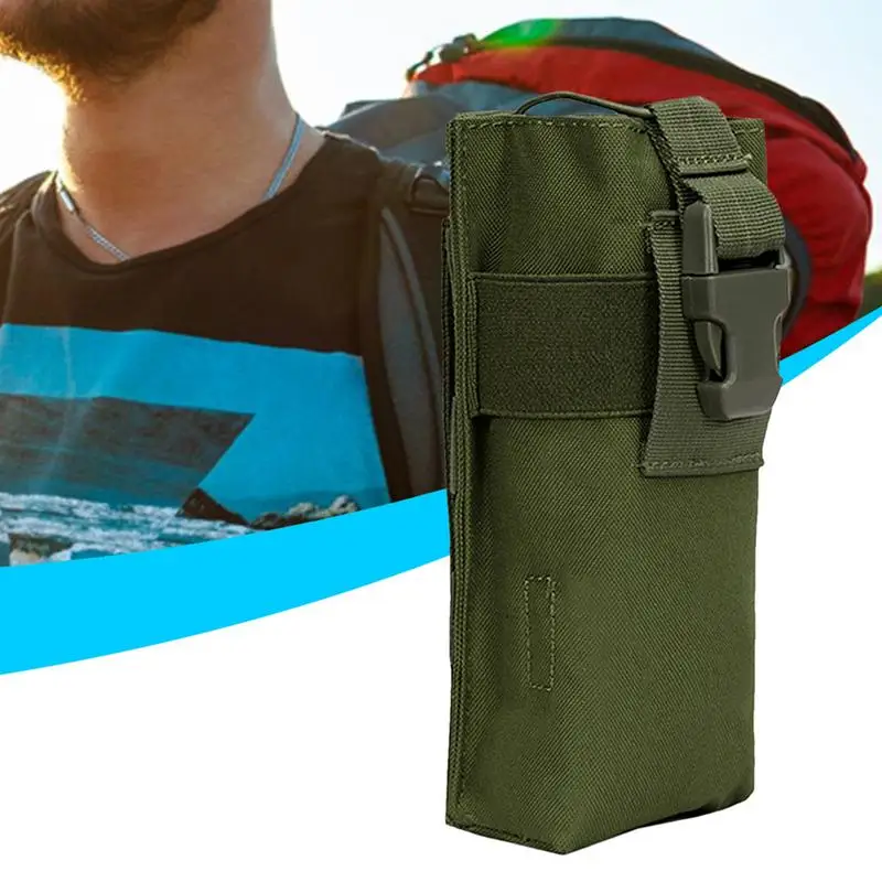 Bolsa portabotellas de agua, soporte ajustable para botella de agua, bolsa de cintura para Walkie Talkie, bolsa multifuncional para botella de agua diaria