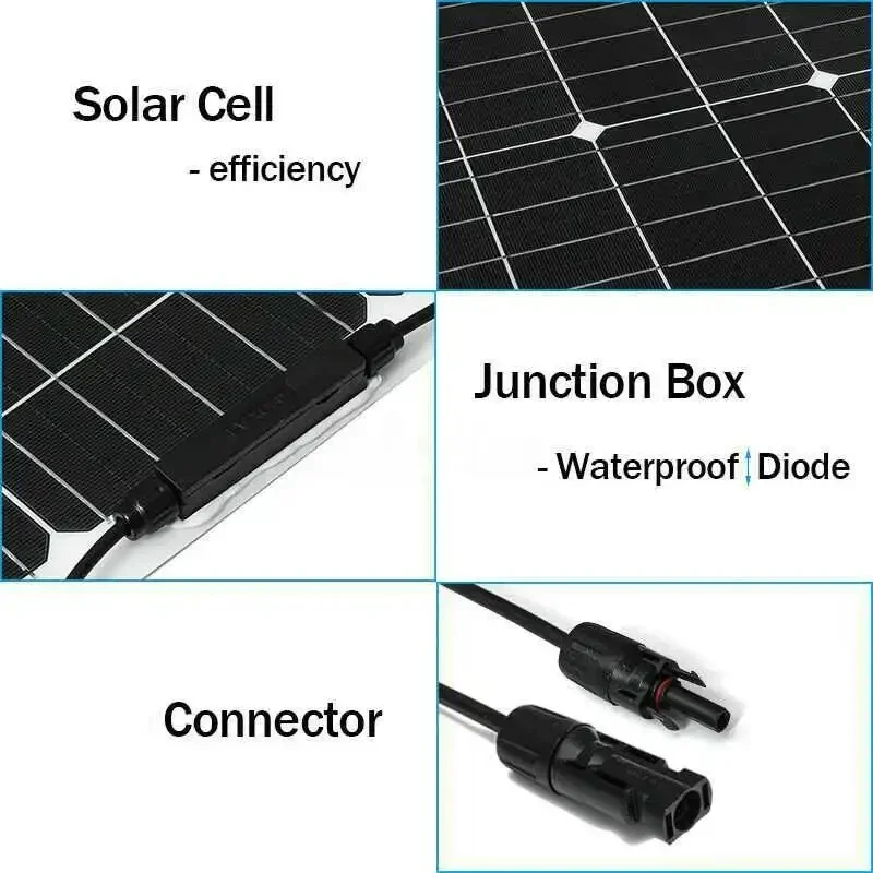 300W 600W Solar Panel 18V Flexible Solar Panel With 10A-60A Controller Suitable For Mobile Phones Car And RV Solar Panel Charger